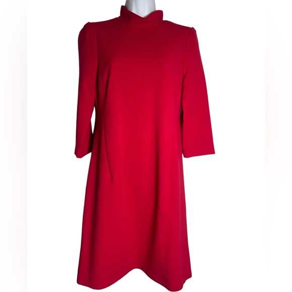 Size‎ 6 Ellen Tracy classic red dress with back zipper - Picture 1 of 7